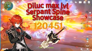 Diluc Serpant Spnine Build and Showcase | Genshin Impact