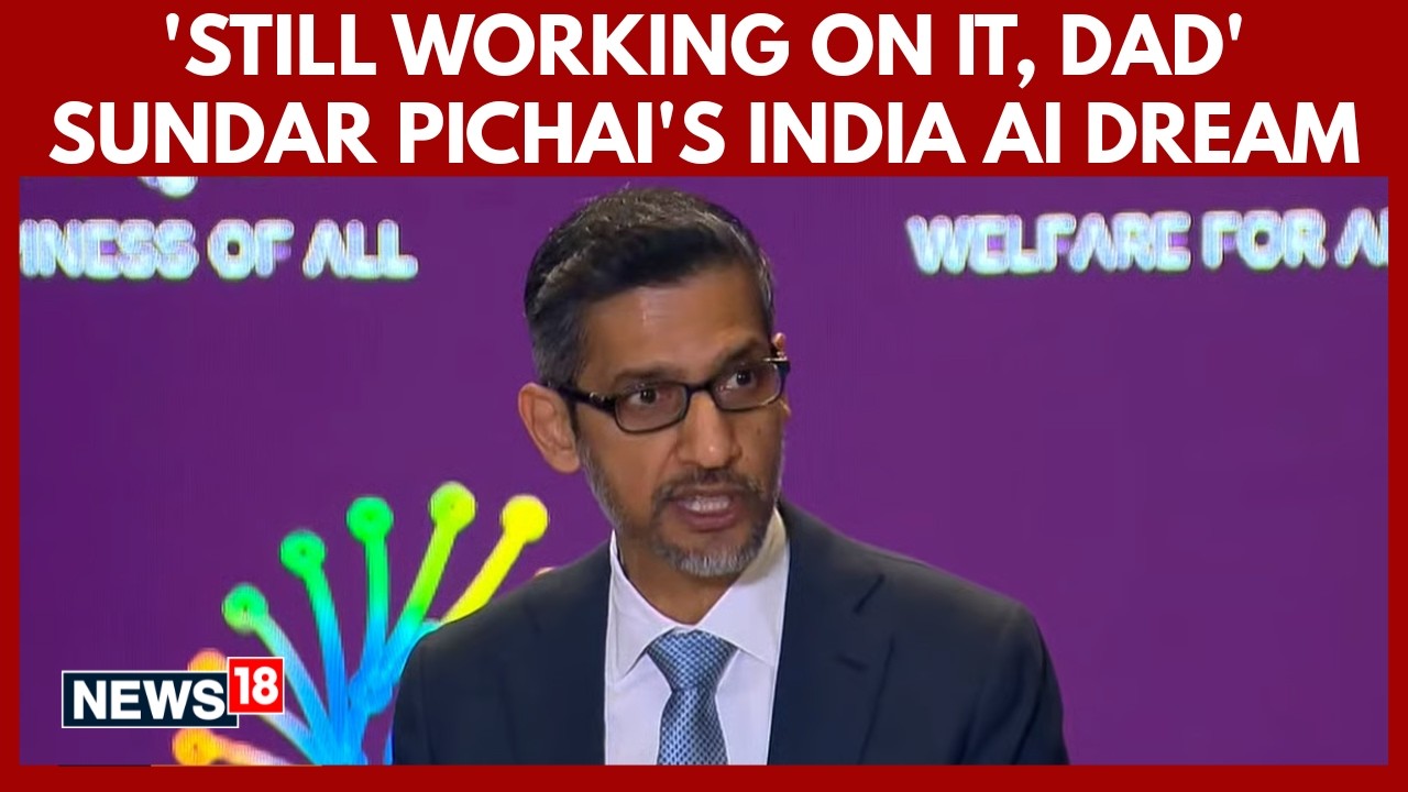 Забавный ответ Сундара Пичаи своему отцу о беспилотных такси в Индии | Саммит по влиянию ИИ | N18G