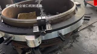 Double pneumatic motor split frame type pipe cold cut and bevel machine ( separate type )