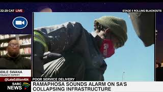 Ramaphosa sounds alarm on SA's collapsing infrastructure