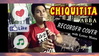 Video thumbnail of "CHIQUITITA - ABBA | Recorder Flute Cover with Letter Notes"