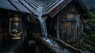 Fall Asleep Instantly with Heavy Rain on Metal Roof | Dark Screen (8 Hours)
