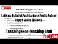 Laitkam Teaching/Non-teaching Staff ha Army Public School Happy Valley Shillong