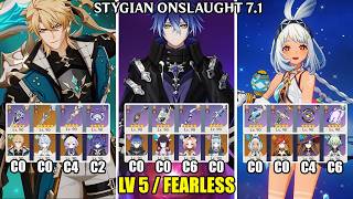 Stygian Onslaught 7.1 - Lv 5 Fearless | C0 Varka C0 Flins C0 Mualani | Genshin Impact
