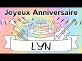 Nouveau joyeux anniversaire lyn guitare jazz manouche lynn lyne line lin