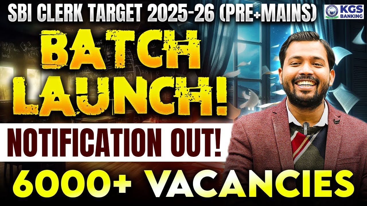 SBI CLERK TARGET BATCH 2025-26 PRE+MAINS | SBI CLERK 2025 BEST ONLINE BATCH | SBI CLERK VACANCY 2025