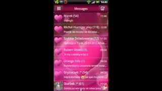 GO SMS Pro Theme Hearts screenshot 1