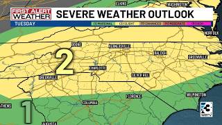 Severe storms possible Tuesday as heat pushes feels-like temps near 100 across Charlotte region