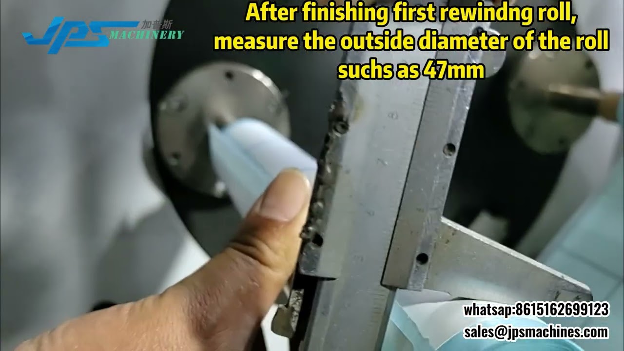 7 Set Labelling Position on JPS-320C-TR-DN Blank Label Glueless Rewinder Rotary Die Cutter Slitter