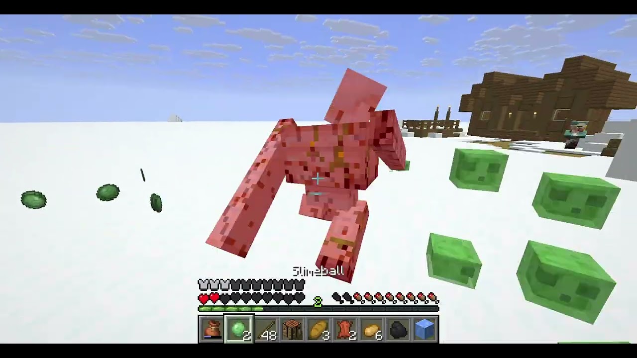 Doing a super snowy flat world in Minecraft