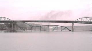 Seneca, IL Bridge demolition over Illinois River 11-18-2010