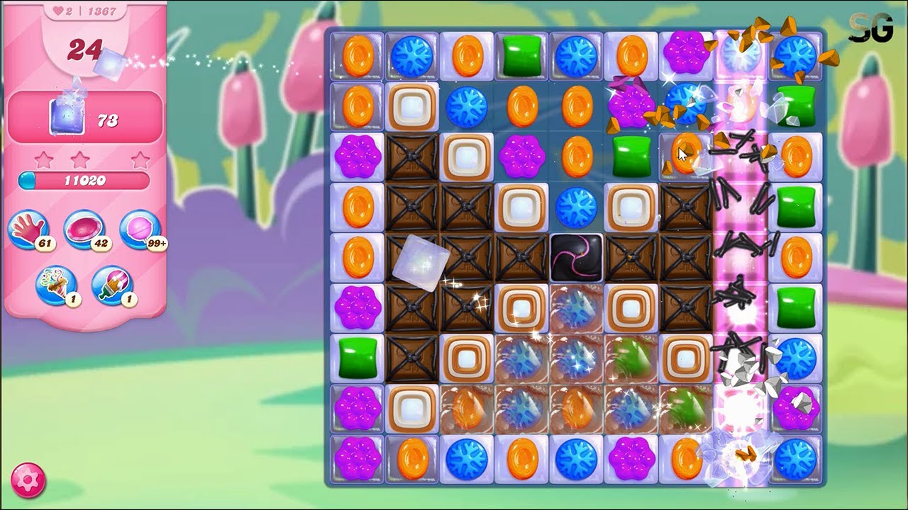 Candy Crush Saga Level 1367 (2021 Version)