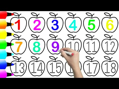 1234567890 | Let's learn to read and write numbers 1 to 18 easily step-by-step for Children #kids