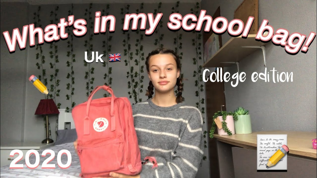 What’s in my school bag! 2020 COLLEGE EDITION YouTube