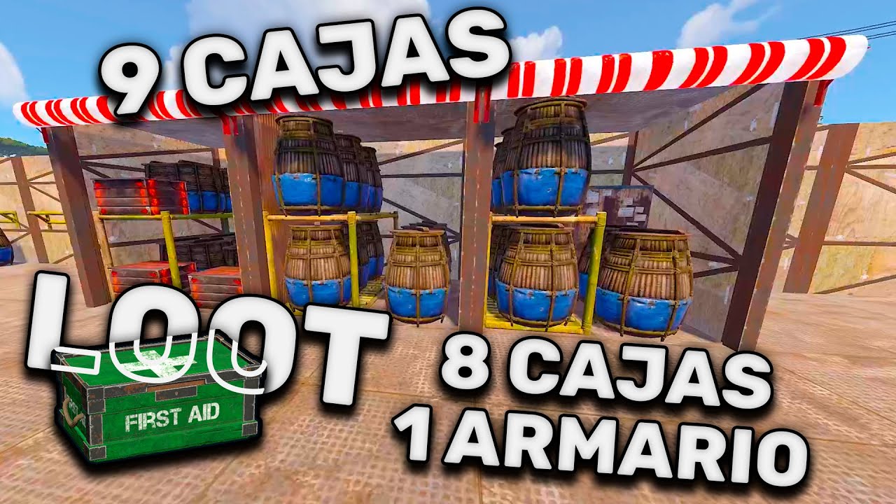 9 CAJAS EN UNA LOOTROOM DE 1X1 EN RUST - YouTube