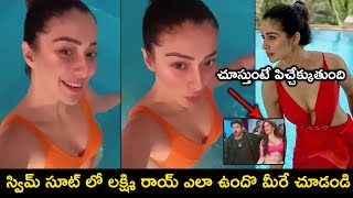 Actress Laxmi Raai Latest Video Laxmi Raai Swimming Video Icrazy Mdia