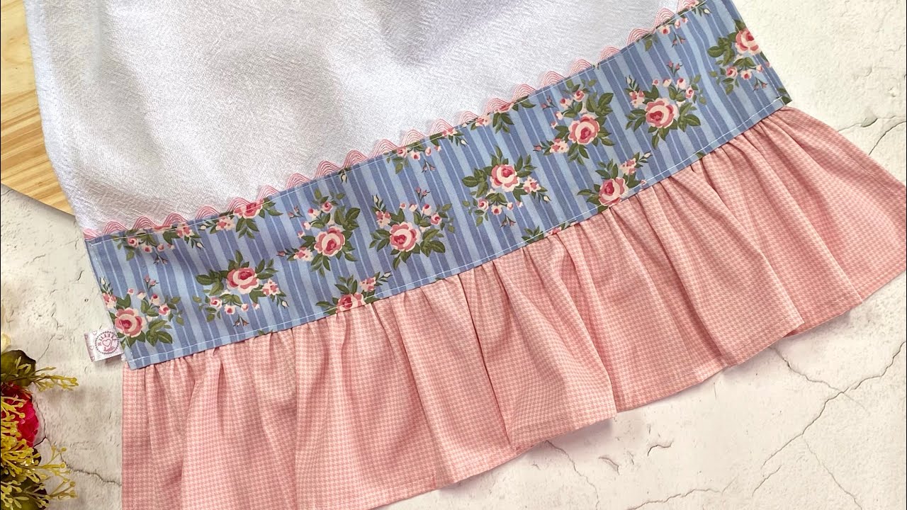 Pano de Prato com Babado / Passo a Passo