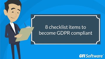 8 Checklist Items to Become GDPR Compliant
