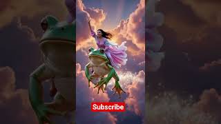 frog and girl flying inair🥰❤🔥💯 #shortvideo #frog #youtubeshorts #shortsfeed