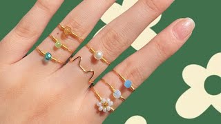طريقة عمل خاتم من السلك بكل سهولة ✅ diy wire bead ring😍