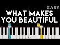 One Direction - What Makes You Beautiful | EASY Piano Tutorial