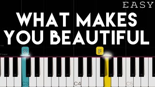 One Direction  What Makes You Beautiful | EASY Piano Tutorial