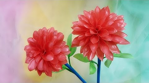 ABC TV | How To Make Dahlia  Flower From Drinking Straw - Craft tutorial