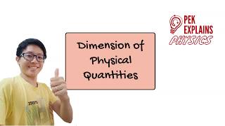 Matriculation Physics: Dimension of Physical Quantities