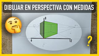 How to Measure in Perspective - Perspective with 2 Vanishing Points - Technical Drawing.