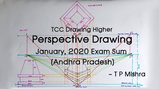 TCC Drawing Higher Perspective Drawing - January, 2020 Exam Sum (Andhra Pradesh)