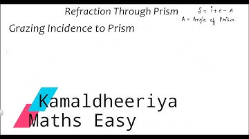 Grazing Incidence Through Prism full explanation for jee/neet/cet @Kamaldheeriya Maths easy