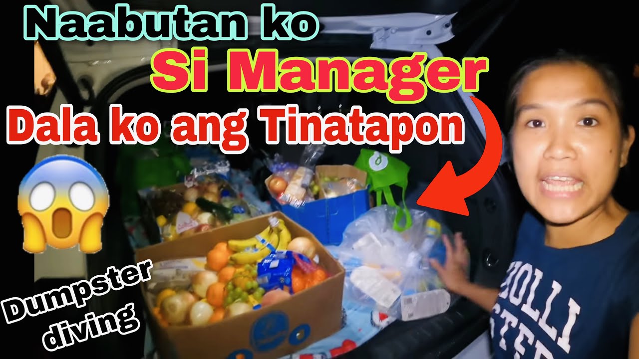 DUMPSTER DIVING NAABUTAN KONG NAGTATAPON SI MANAGER NG PAGKAIN WOW JACKPOT DALA KO ANG MGA PAGKAIN