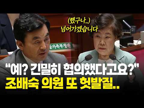 "예? 협의를 했다구요?" 안규백 밀어 붙이던 조배숙..결국 또 헛발질? / 국회 예결위