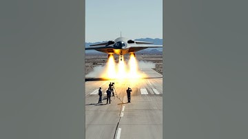 Stealth Bomber Touches Down Like a Space Rocket! 🚀🔥 #ai #aivideo