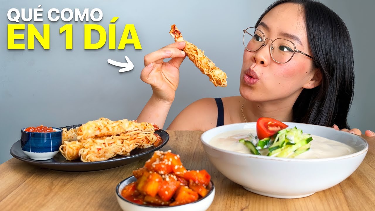 Qué Como en 1 DÍA (#21) ✨ | Kimchi de Sandía, Rollitos Big Mac, Fideos con Salsa de Tofu...