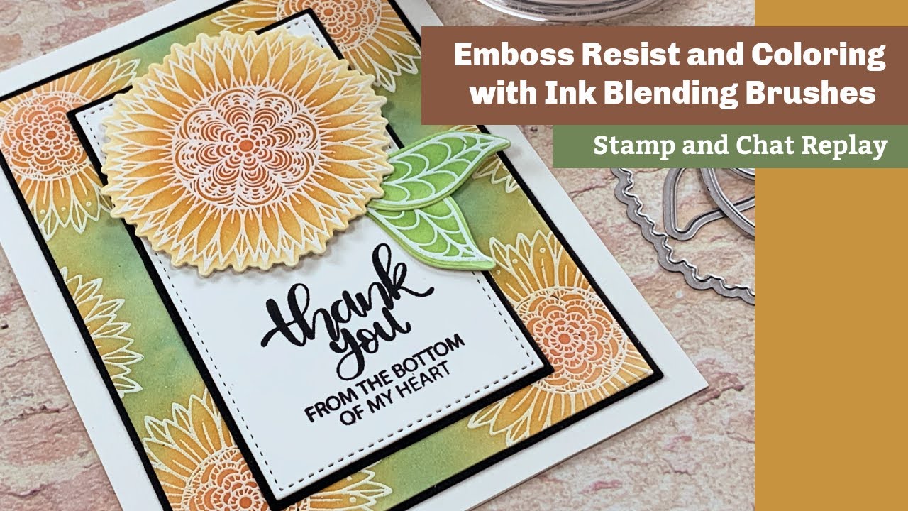 Emboss Resist and Coloring with Ink Blending Brushes - Live Replay