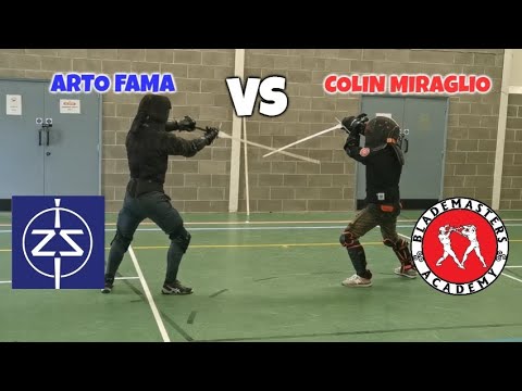 HEMA Longsword Sparring: Arto Fama vs Colin Miraglio