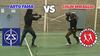 HEMA Longsword Sparring: Arto Fama vs Colin Miraglio