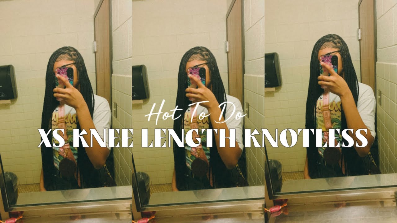 How To Do: XS Knee Length Knotless Braids || Vlogmas Day 2-5 - YouTube