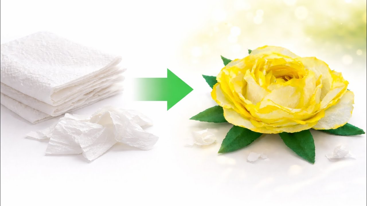 How to Make Rose with Tissue Paper (Easy DIY)