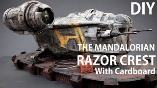 STAR WARS DIORAMA: The Razor Crest from The Mandalorian (Lego and cardboard)