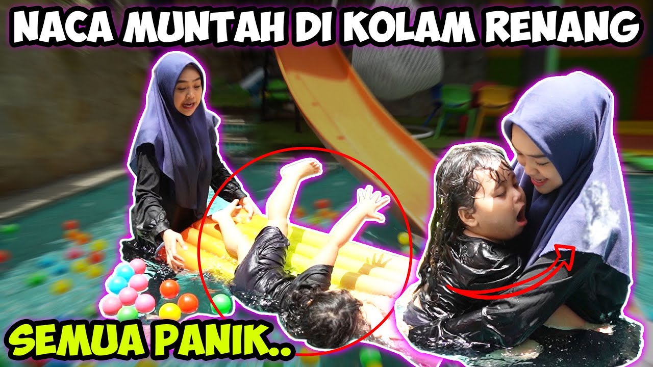 NACA PANGGIL RICIS MAMA!! NACA GAK AMAN DI TANGAN TIM RICIS. Sampe Muntah Di Kolam Renang!!