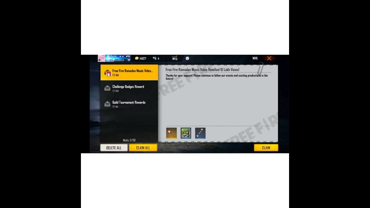 FFWC reward  
ESX24ADSGM4K
redeem code