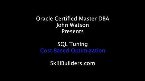 SQL Tuning for Beginners 6 Oracle Cost Based Optimizer Concepts