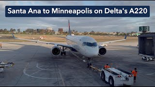 TRIP REPORT Delta Air Lines Economy Santa Ana SNA to Minneapolis MSP Airbus A220-300