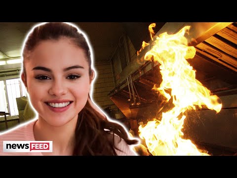 Selena Gomez's Kitchen FIRE Caught On Video!