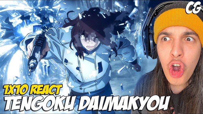 ESSE ANIME TEM MUITO POTENCIAL!, TENGOKU DAIMAKYOU EPISÓDIO 1 REACT