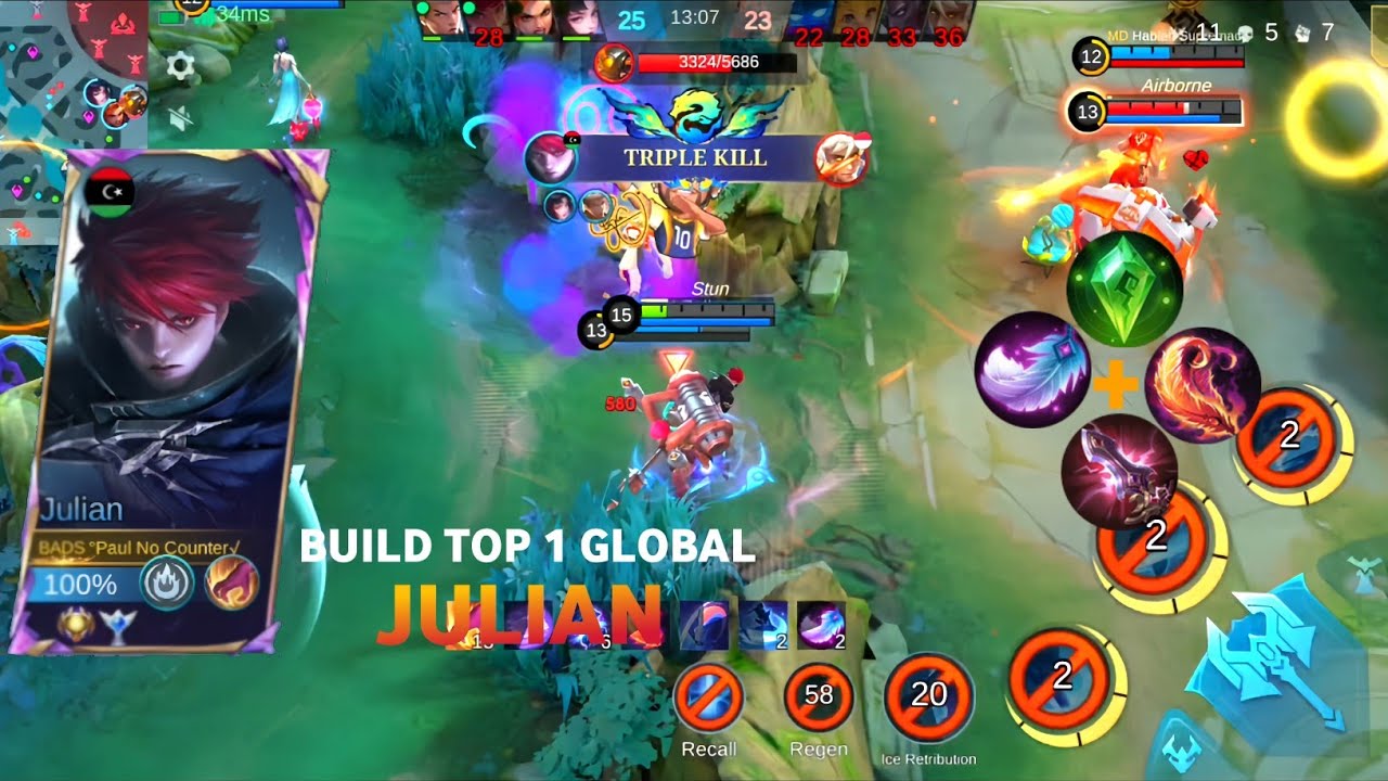 TUTORIAL CARA MAIN JULIAN!! BUILD & EMBLEM JULIAN TERSAKIT 2024!! -Mobile Legends