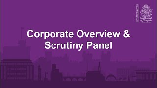 RBWM Corporate Overview & Scrutiny Panel - 21 January 2026