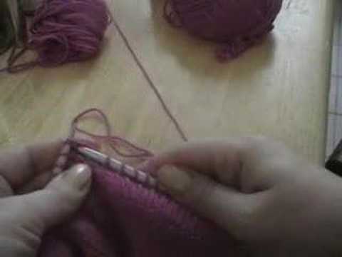 Knit 2 Together (K2Tog) decreases